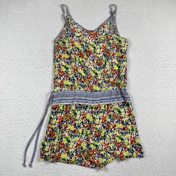 Cabi Romper Womens‎ Small Multicolor Fiesta Devon Floral Print Abstract Artsy - Picture 1 of 15